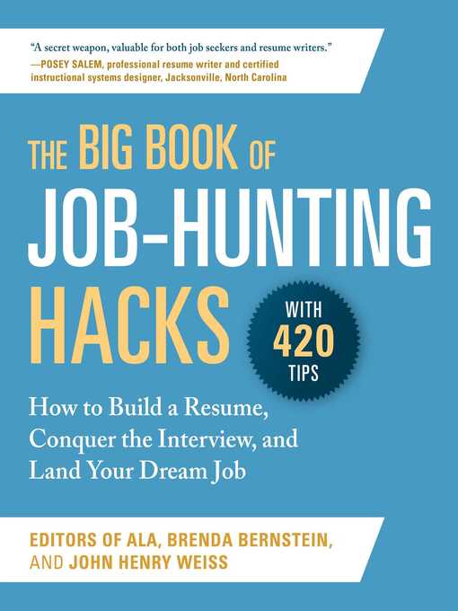 Title details for The Big Book of Job-Hunting Hacks by Editors of the American Library Association - Wait list